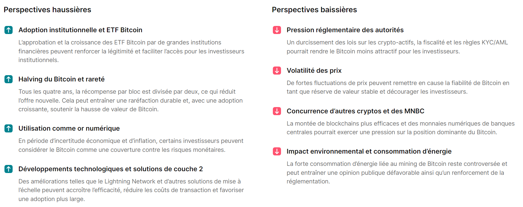 Facteurs influançant la suite