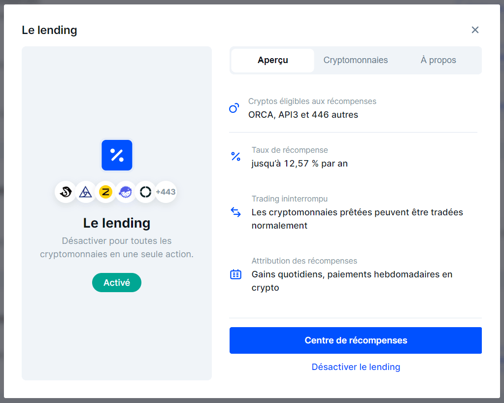 Le rendement du lending n'est pas fixe