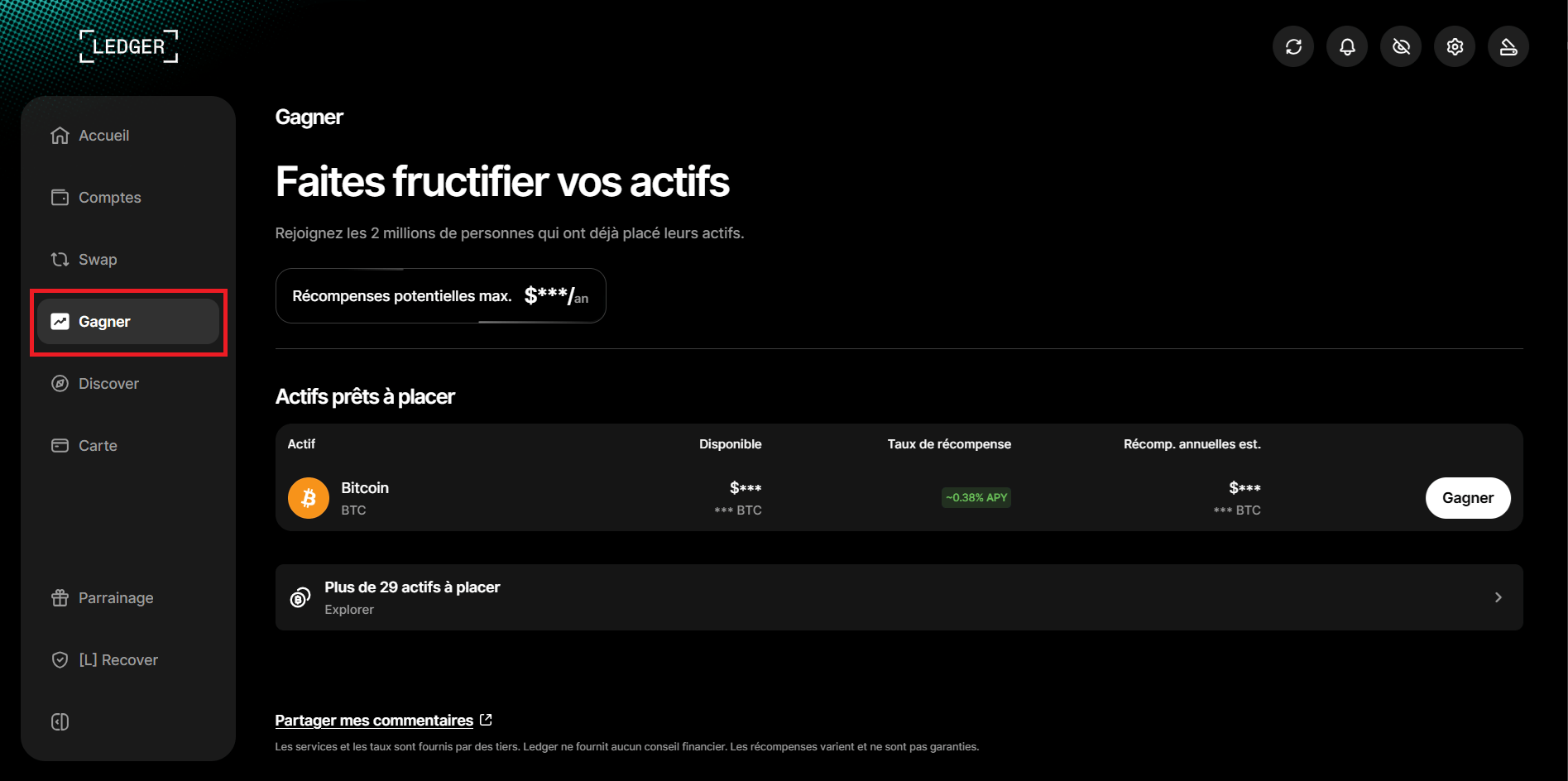 Il est possible de généreer des revenus passifs avec Ledger Wallet