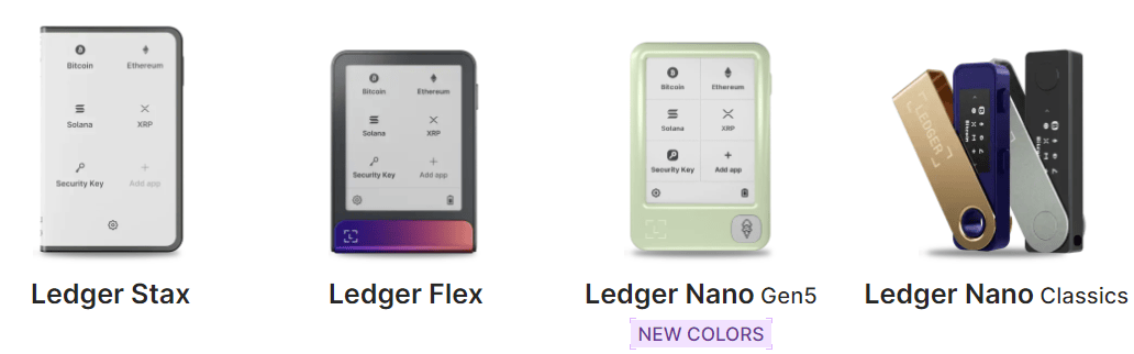 Ledger propose une large gamme de signers.