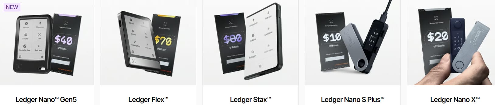 Les Ledgers les moins chers coutent 49 euros.