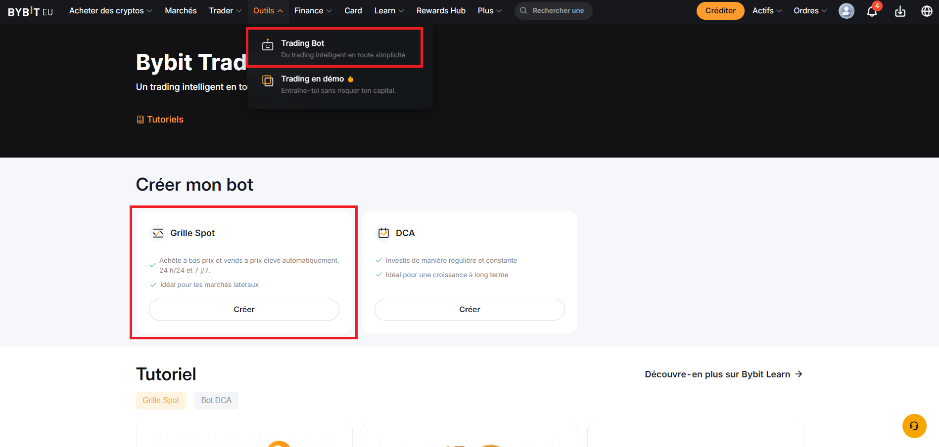 Création d'un bot sur Bybit EU