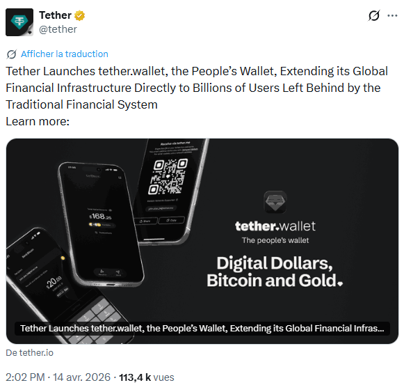Tether lance son propre wallet crypto, pour faciliter l’usage de son stablecoin USDT.