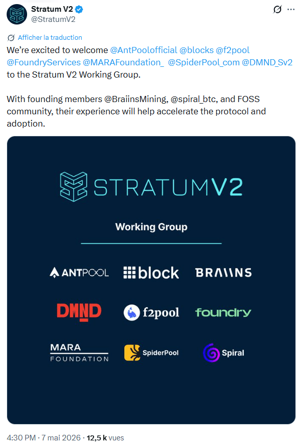 De grosses pools de minages de Bitcoin rejoignent le protocole Stratum V2 qui vise une meilleure décentralisation.