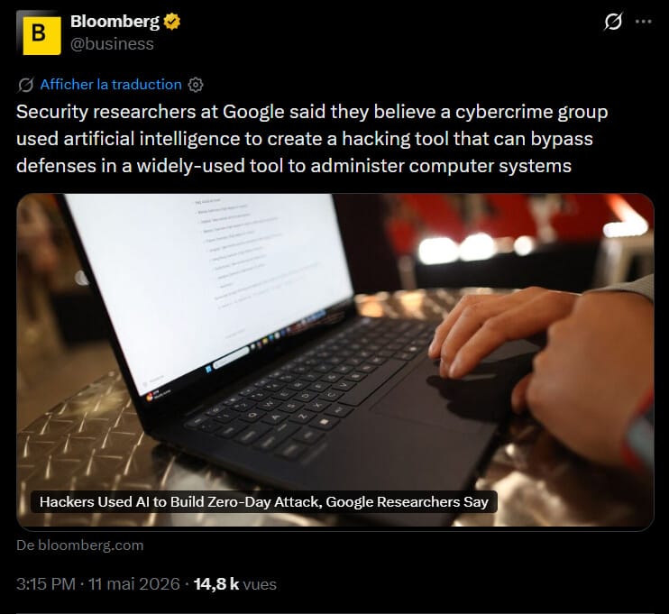 Le rapport de mai 2026 du Google Threat Intelligence Group (GTIG) met en lumière une transition structurelle dans l'usage de l'intelligence artificielle par les acteurs malveillants. Les observations techniques révèlent que l'IA ne sert plus seulement d'outil d'expérimentation, mais devient un moteur d'industrialisation pour les opérations de cyberattaques. Cette évolution se manifeste par une intégration des modèles de langage à grande échelle dans les processus de découverte de vulnérabilités et de développement de logiciels malveillants. Les données recueillies auprès des équipes de Mandiant et les analyses des modèles Gemini montrent que les adversaires ciblent désormais activement l'écosystème logiciel de l'IA, tout en détournant ses capacités pour automatiser des phases critiques de l'intrusion, de la reconnaissance initiale à l'exécution de commandes complexes.