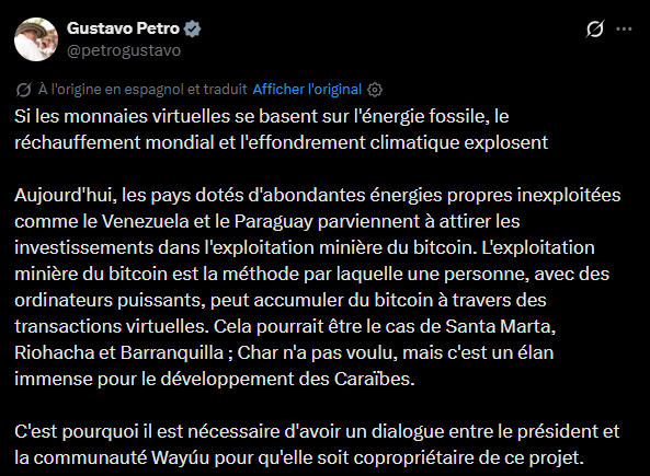 Des milliers de mégawatts gaspillés chaque année au Venezuela, des barrages hydroélectriques en surplus au Paraguay, une Colombie qui lorgne sur les Caraïbes. L'Amérique latine assise sur une manne énergétique immense commence à voir Bitcoin d'un œil différent : non plus comme une menace, mais comme un débouché éventuel. 
