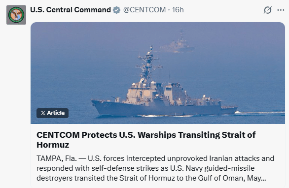 Les forces américaines ont pu transiter par le détroit d’Ormuz, non sans une tentative d’agression de l’Iran, qui a échoué et entraîné une riposte.