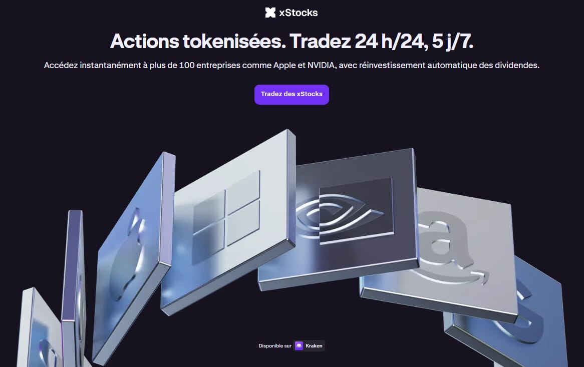 Les actions tokenisées Kraken sont disponibles 24h/24 et 5j/7