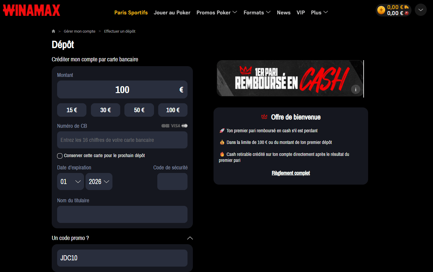 Winamax offre de gros bonus de bienvenue.